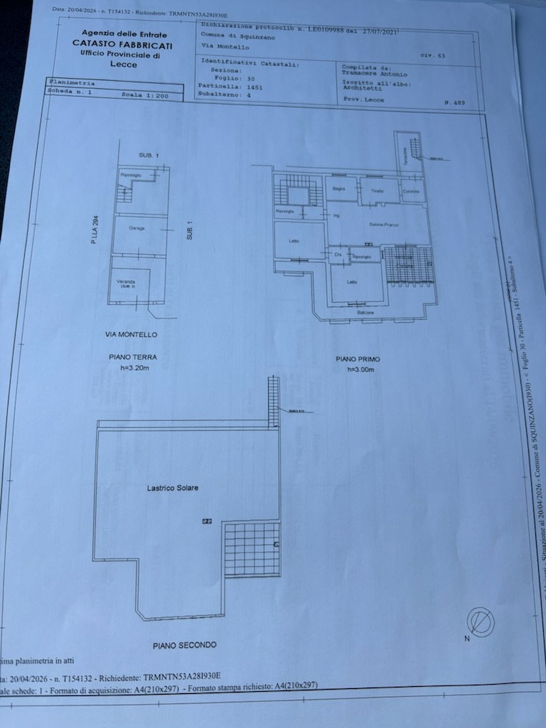 Squinzano – Via Montello, 63 – 1°piano – OCCASIONE!!!